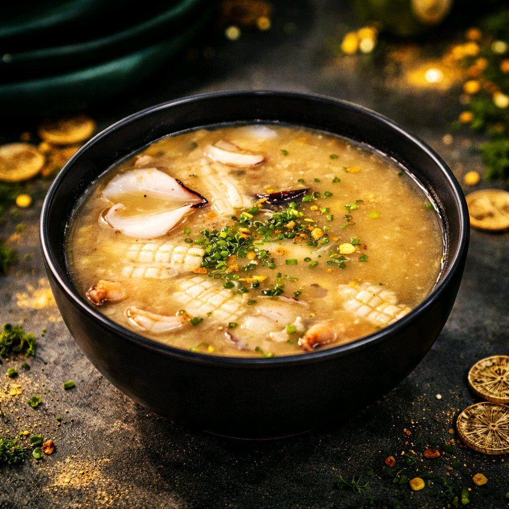បបរគ្រឿងសមុទ្រ / Rice Congee with Seafood