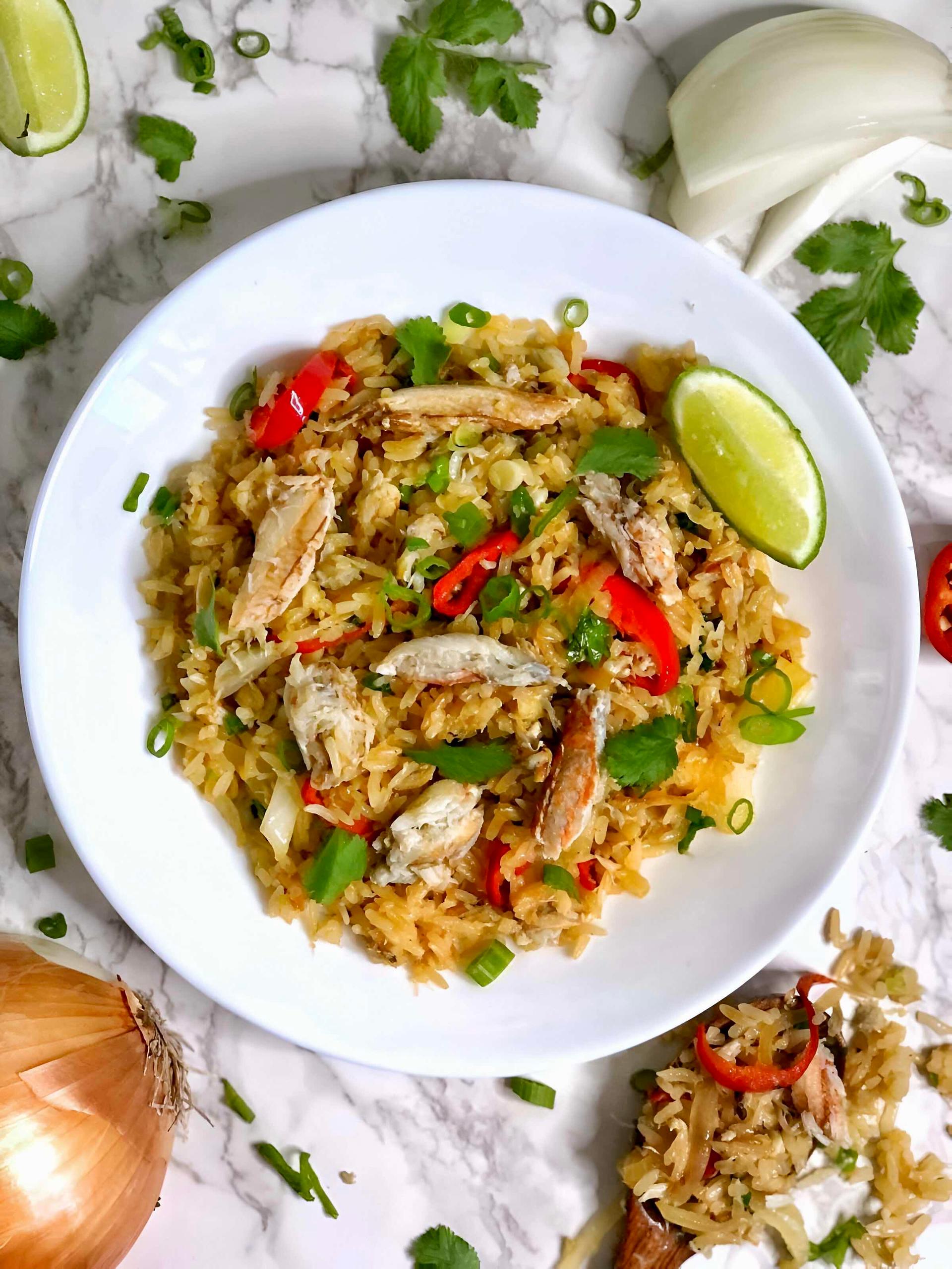 បាយឆាសាច់ក្តាម