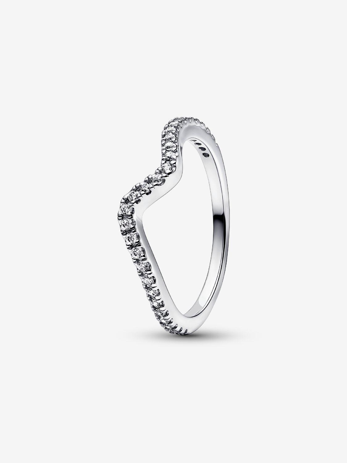 Pandora Sparkling Wave Ring