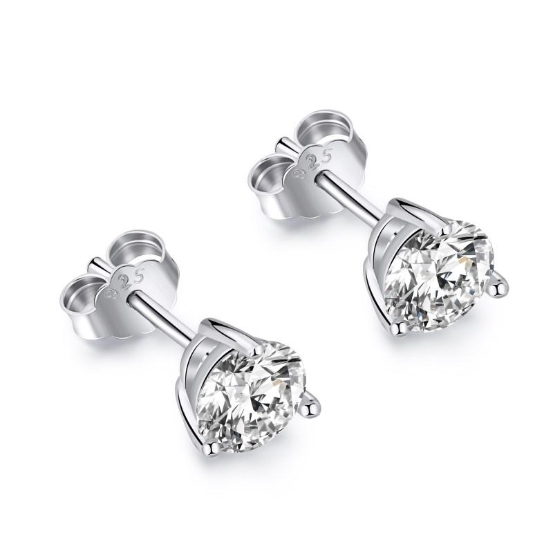 Icônic Crystals Brilliance Solitaire Zircon Earrings (6mm)