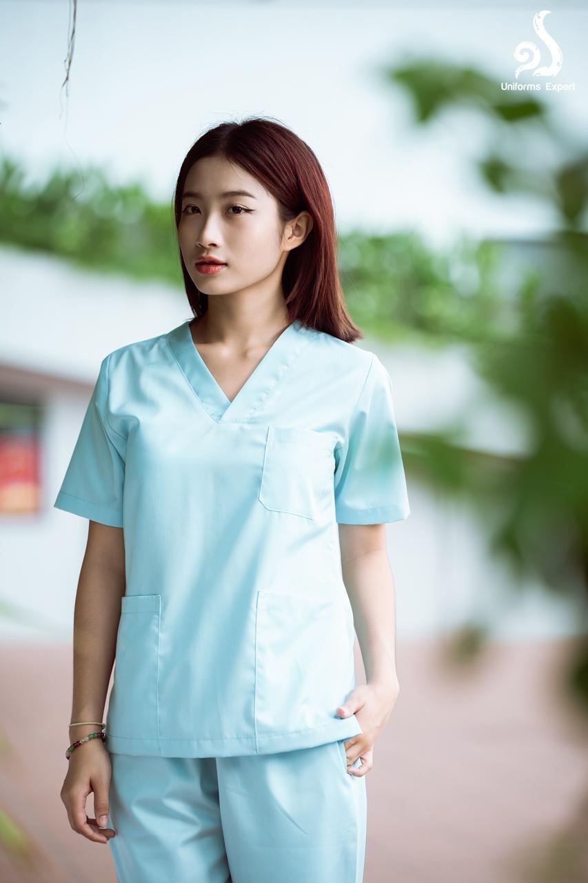 ឈុតនារីពណ៏ហ្កិចស្រាល - Nurse set for women Light  Mint color