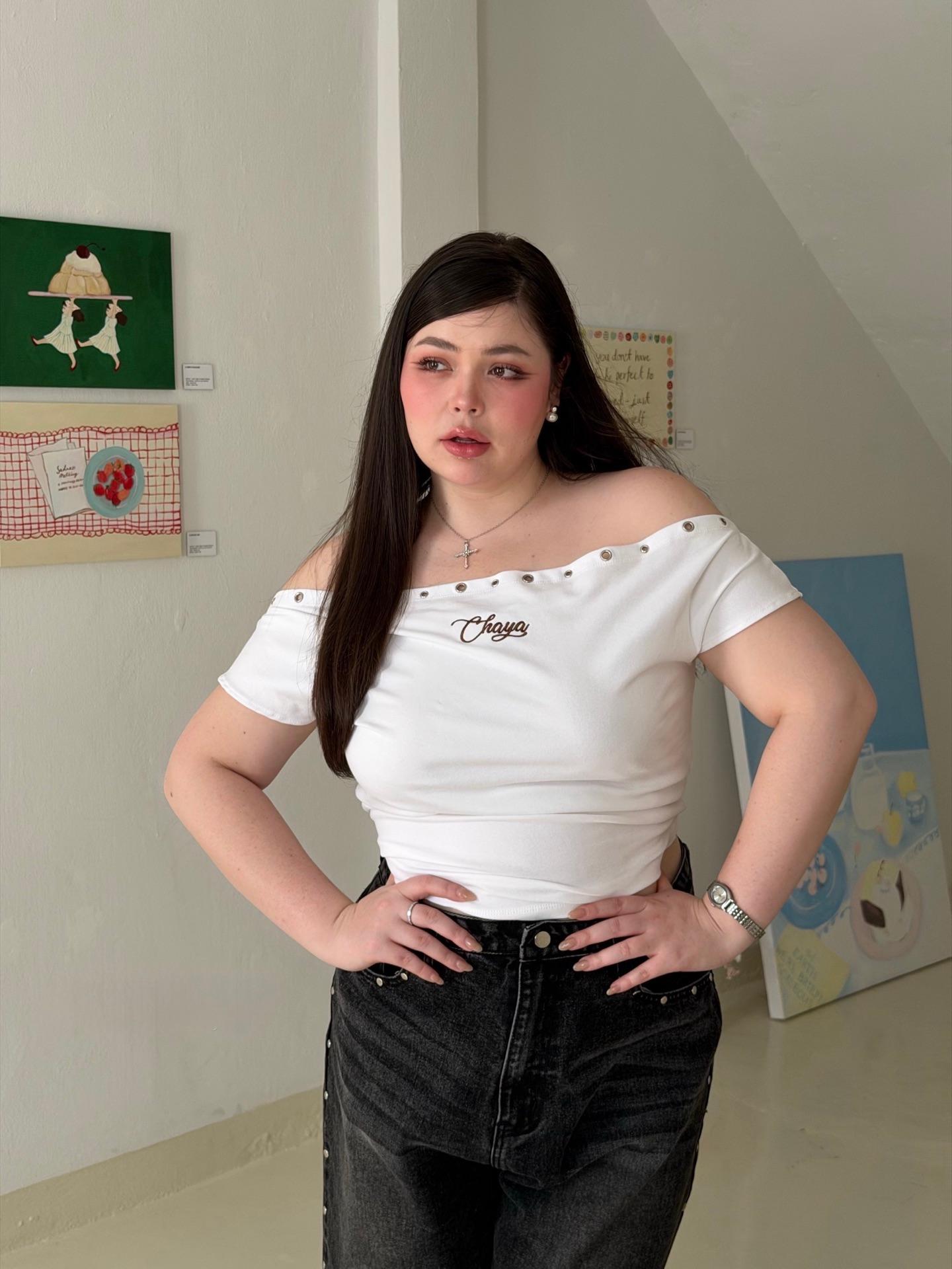 Off-shoulder shirt