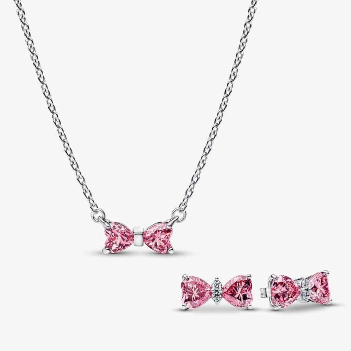 Pandora Wrapped In A Bow Necklace and Earring Set