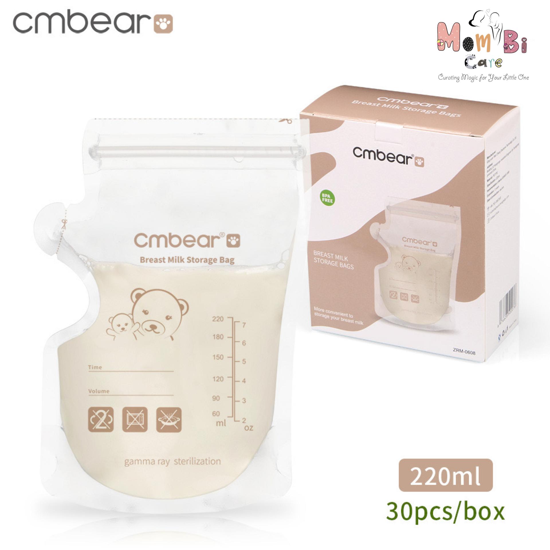 ថង់បង្កកទឹកដោះ cmbear 7លេខ (30ថង់)