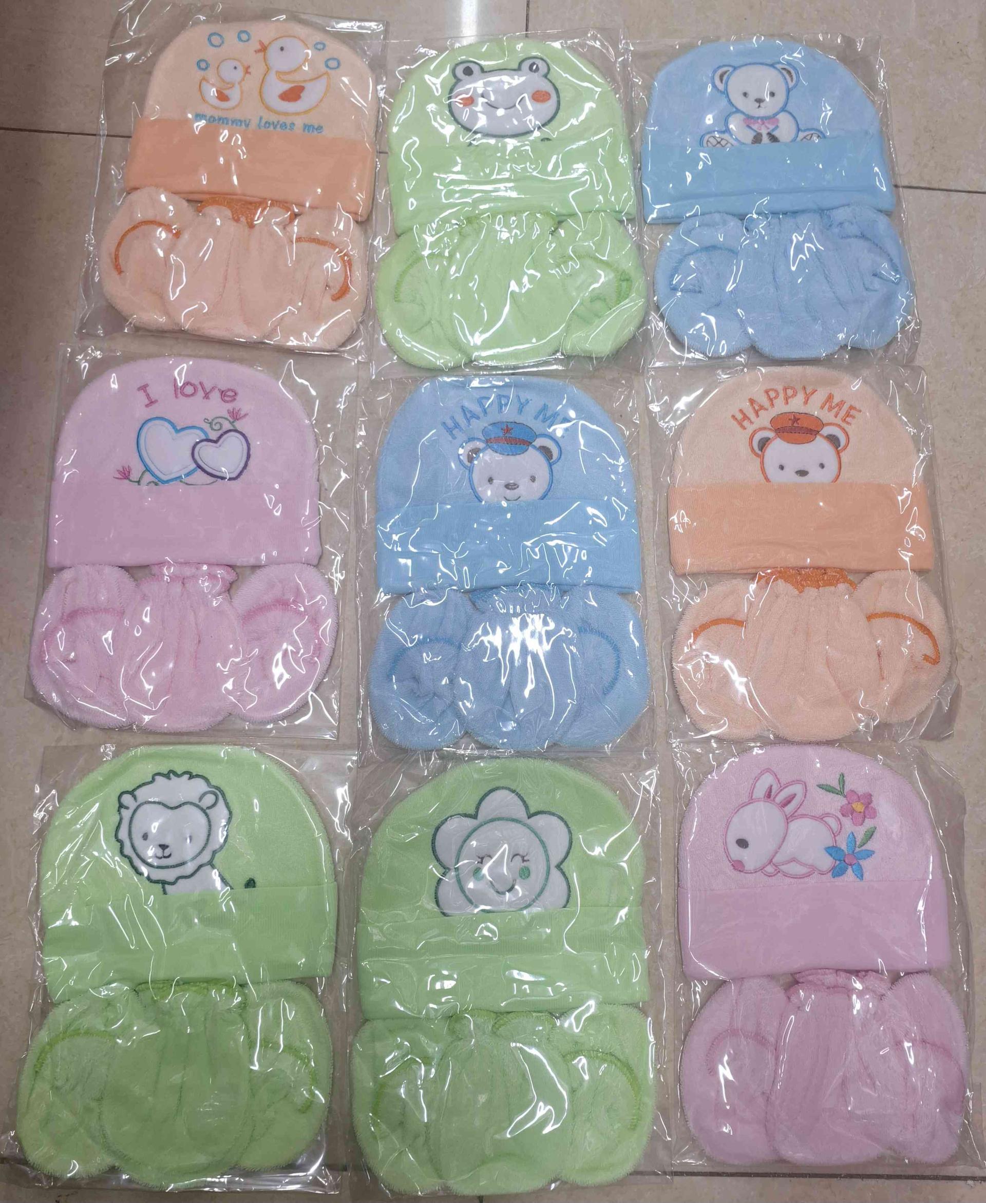 មួកឈុតស្រោមជើងbaby 3$