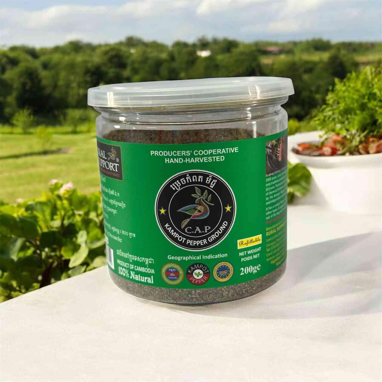 Kampot black pepper fine ម្រេចម៉ត់កំពត 200g