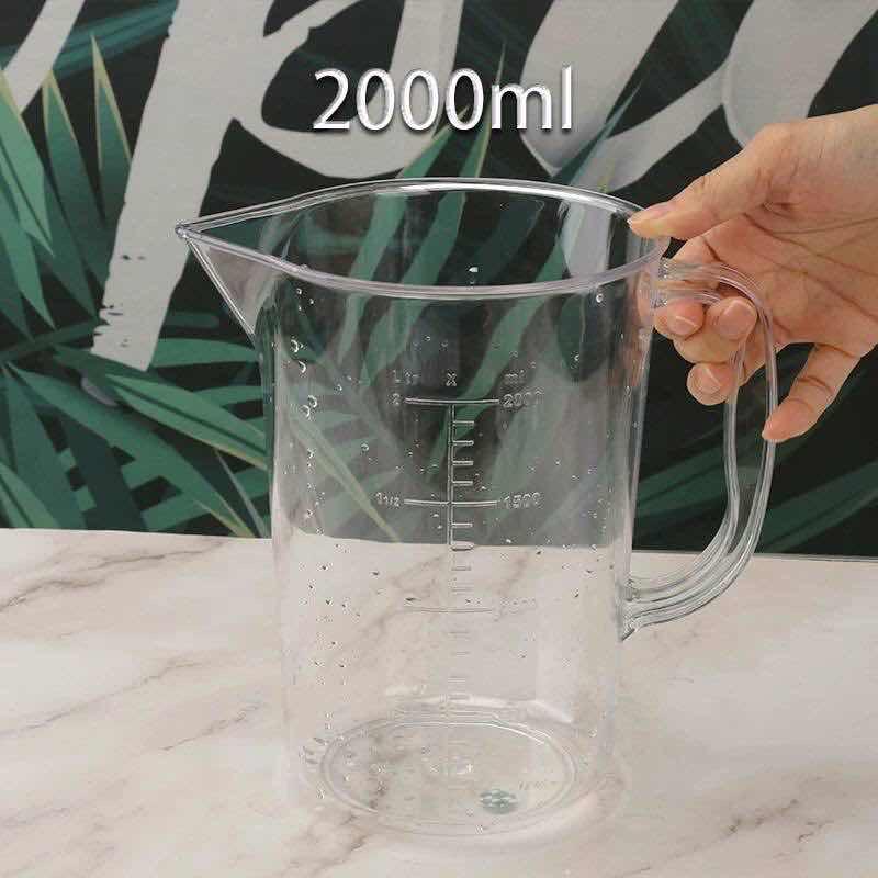 កែវក្រិត-ជ័រ-ថ្លា មានដៃ (2000ml)