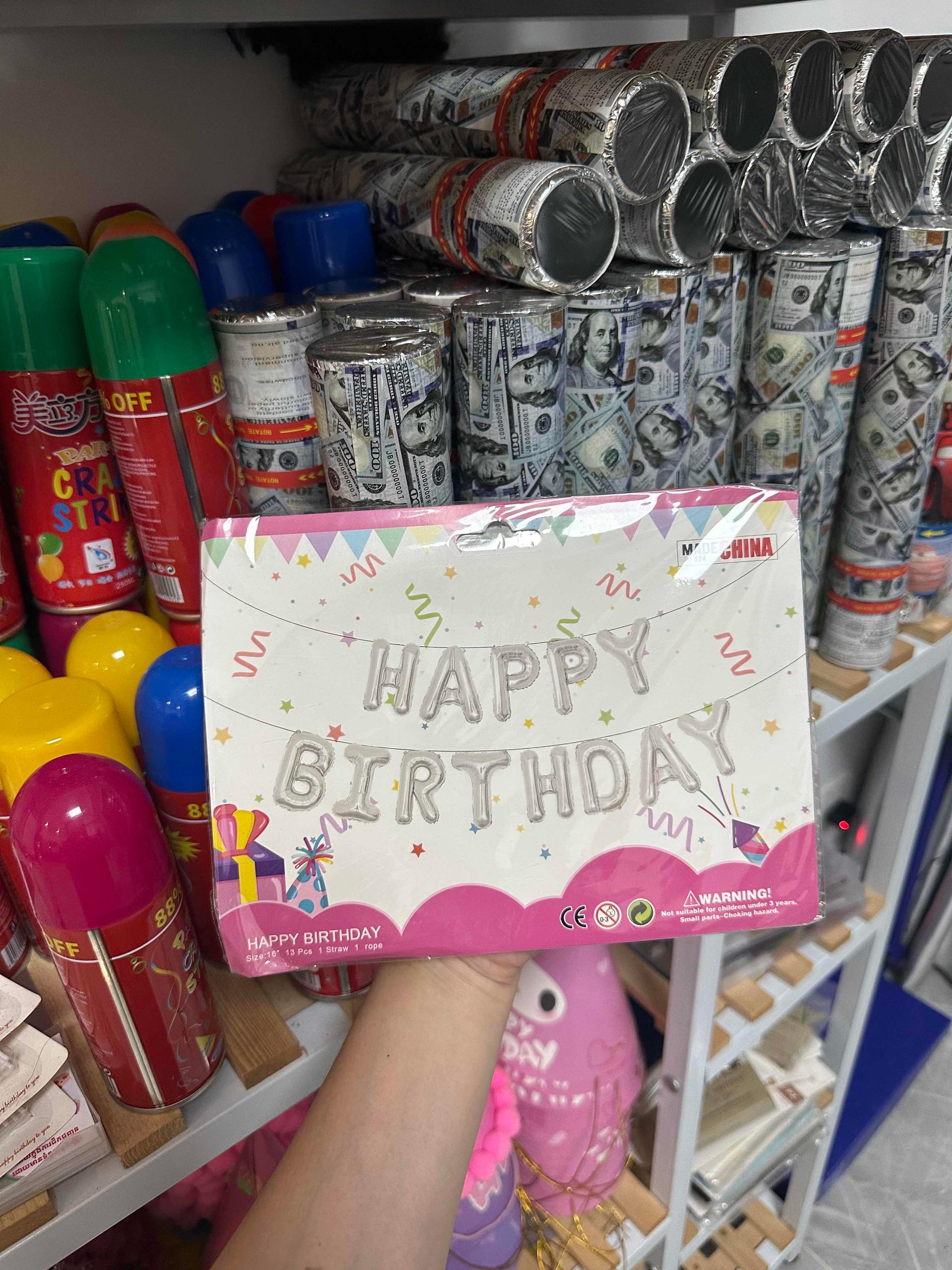 HBD balloons siliver