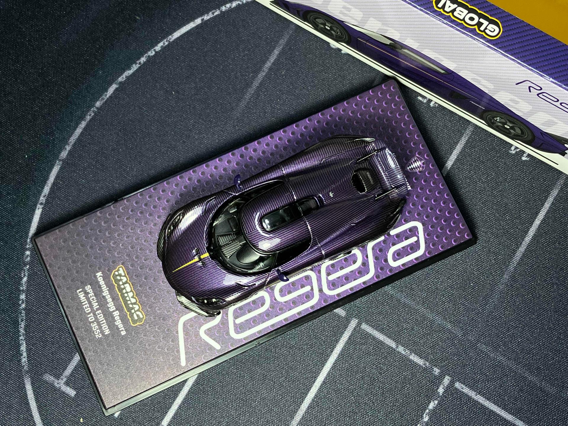 TARMAC WORKS🔺 Koenigsegg Regera Purple Carbon fiber/Gold Accents SPECIAL EDITION🌟 Limited 3552
