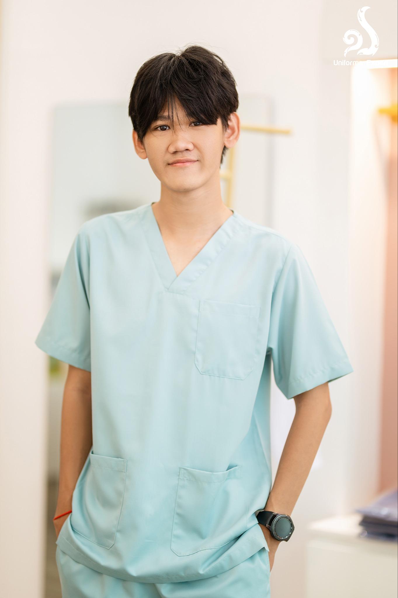 ឈុតបុរសពណ៌ហ្កិចស្រាល - Nurse set for men light mint color