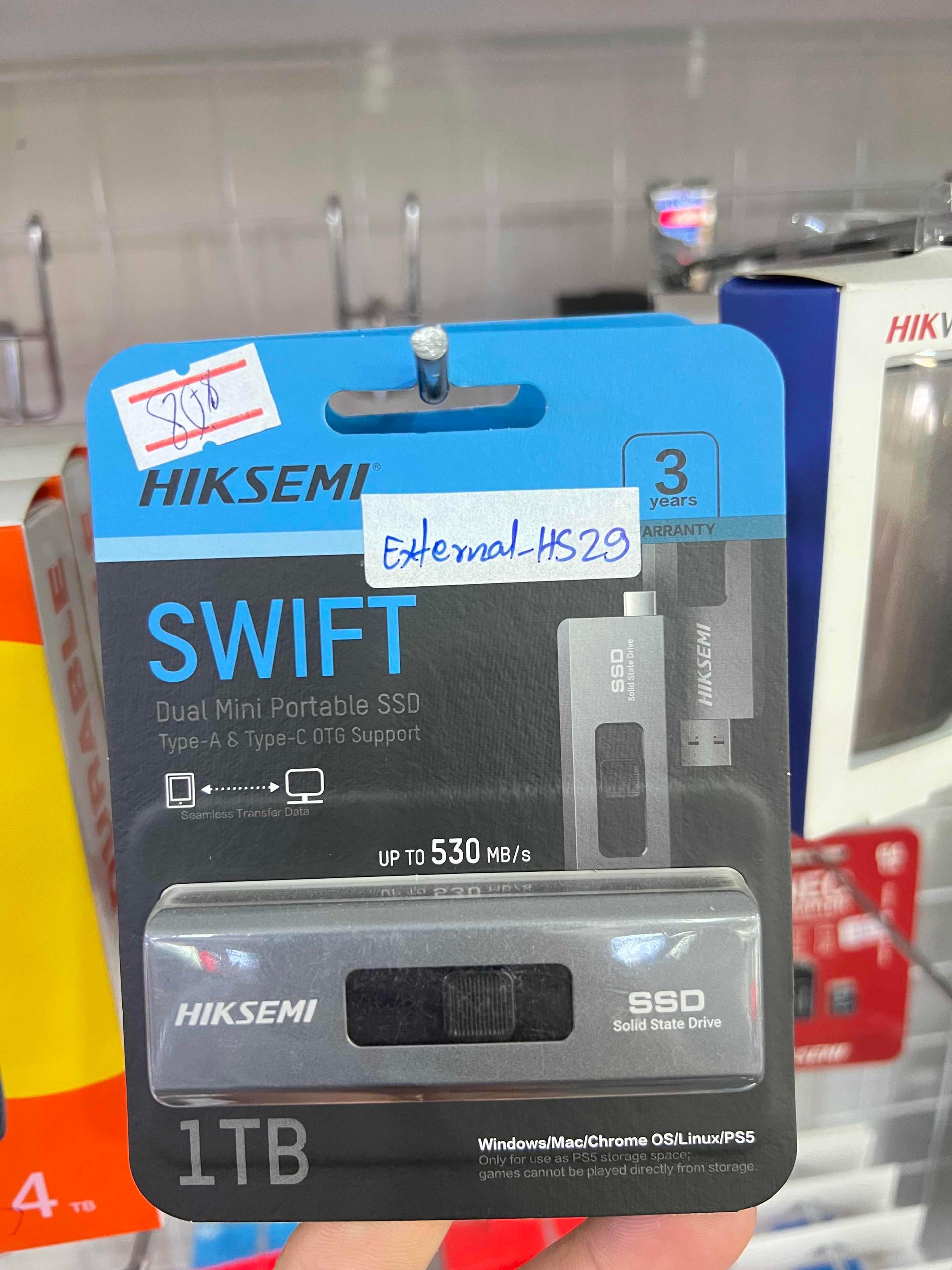Hiksemi External Portable SSD 1TB 80$