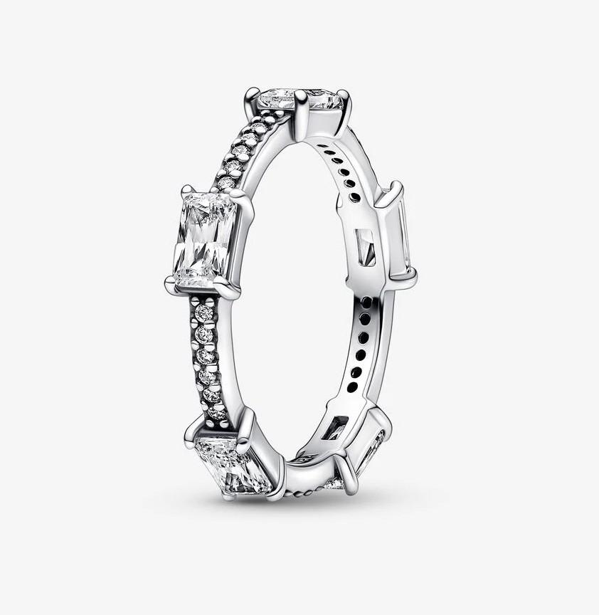 Pandora Rectangular Bars Sparkling Pavé Ring