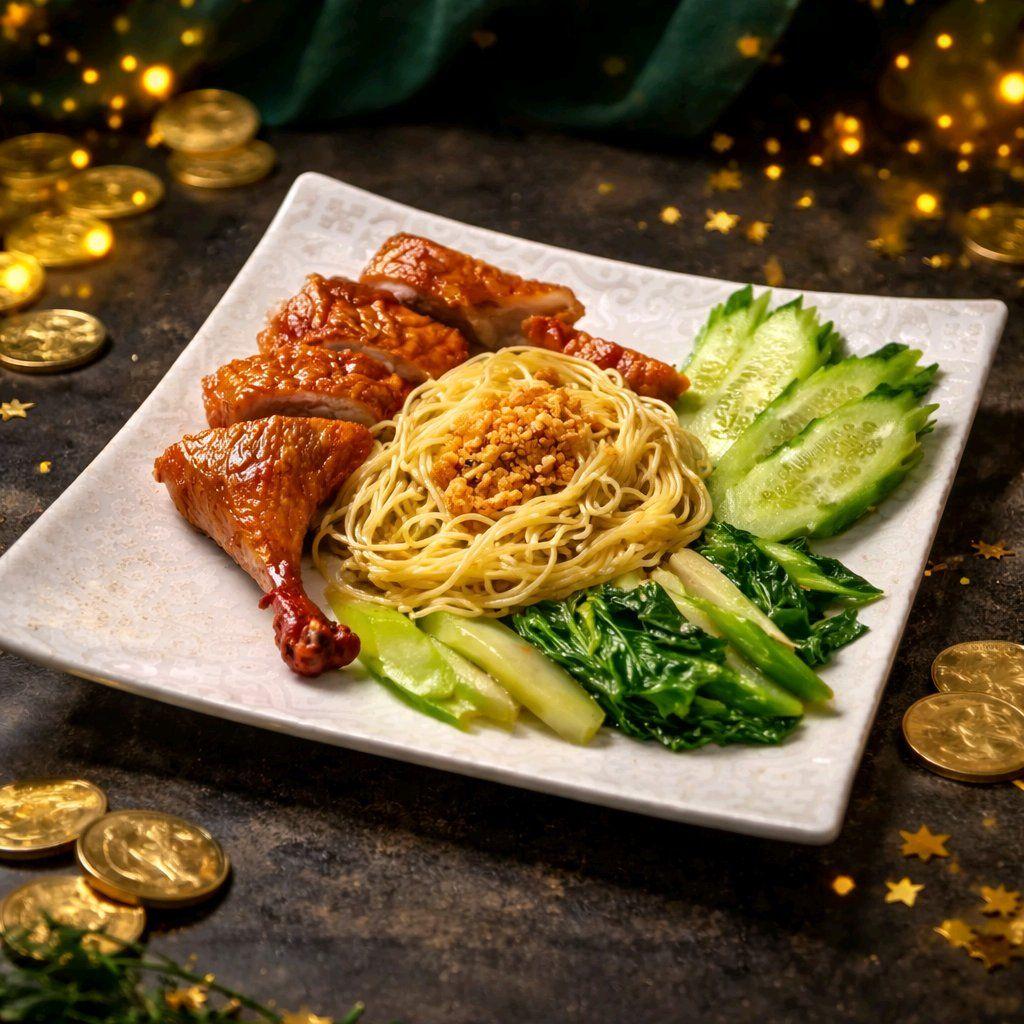មីគោកទាខ្វៃ / Dried Noodle with Chinese Roast Duck