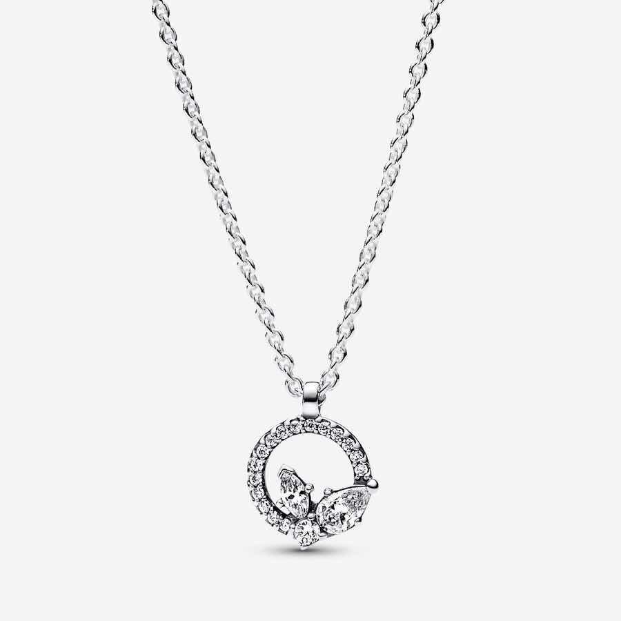 Pandora Sparkling Herbarium Circle & Cluster Pendant Necklace