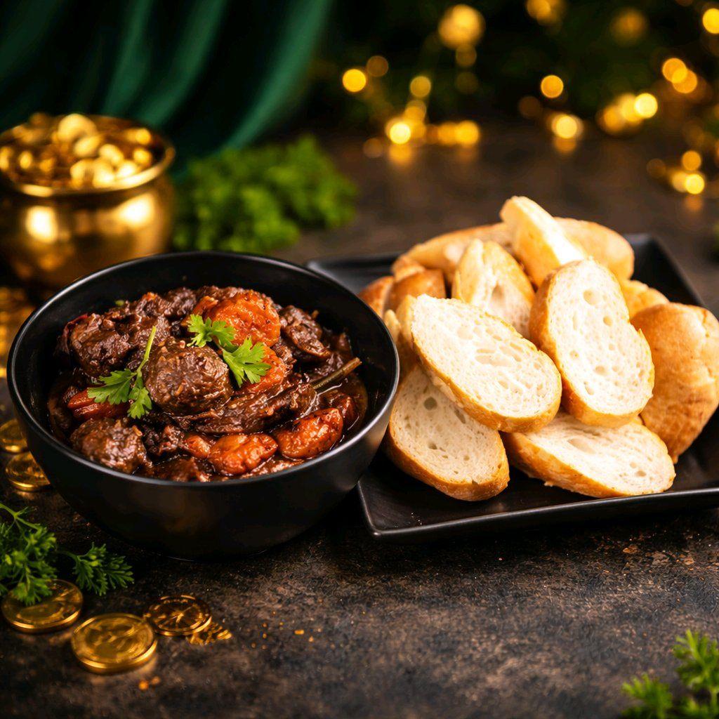 នំប៉័ងខគោ / Braised Beef with Bread
