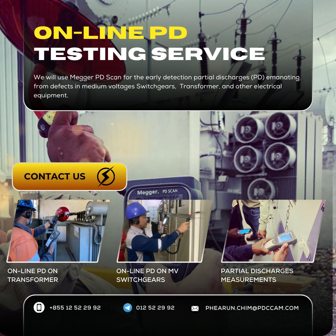 Online PD Test on TR, RMU, MV or HV Swithgear