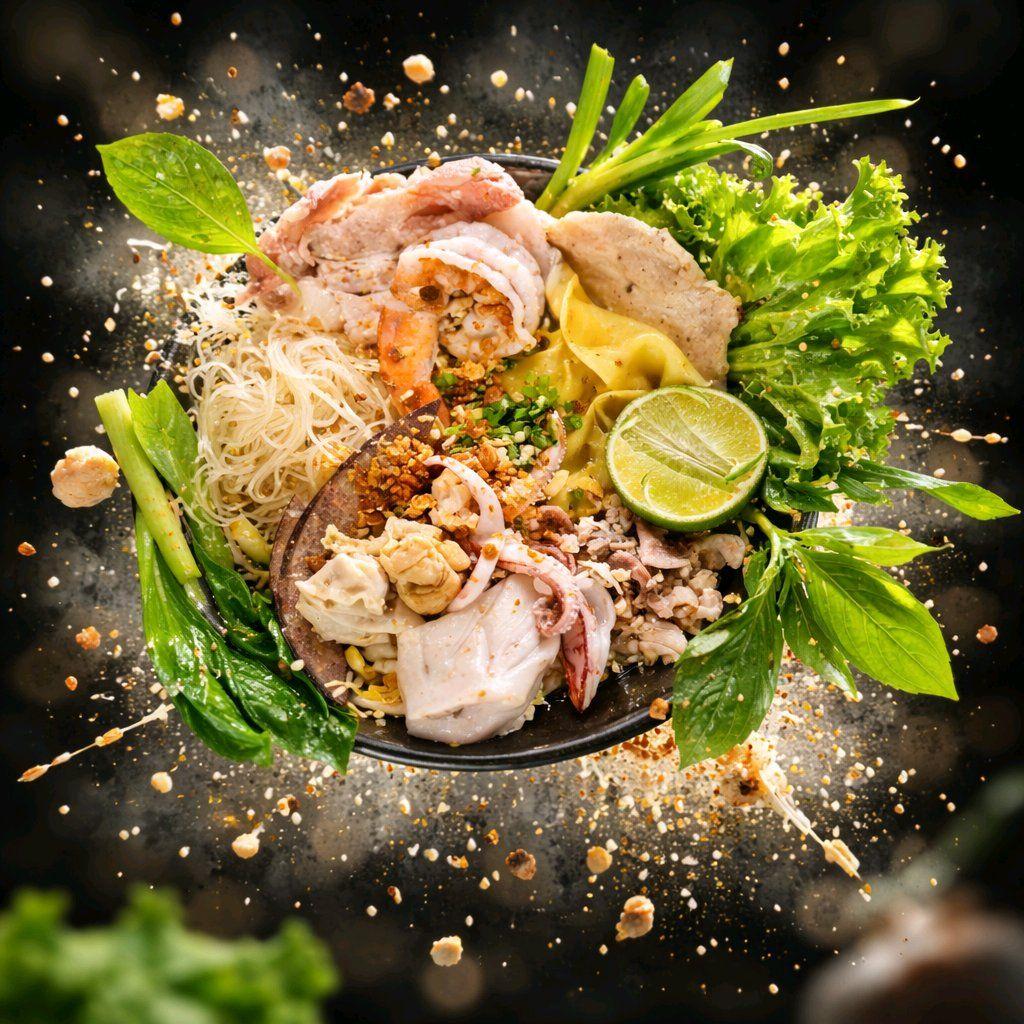គុយទាវគាវពិសេស / Chinese Noodle Soup with Wonton