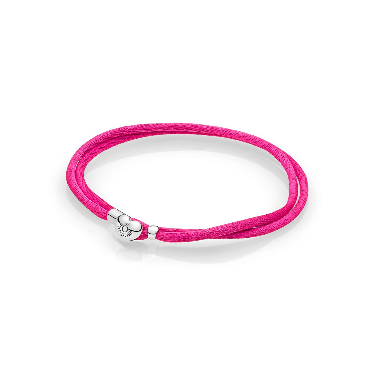 Pandora Hot Pink Fabric Cord Bracelet