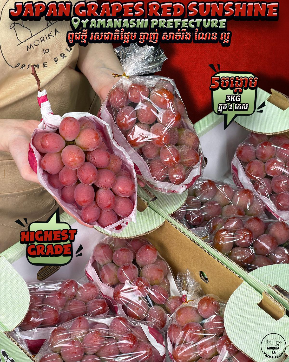 Japan Red Grapes Sunshine High Grades