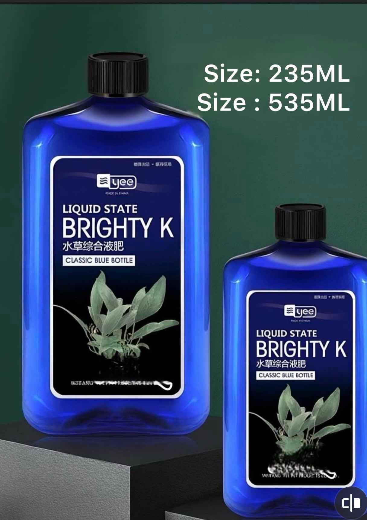 ថ្នាំជំនួយប្ញសរុក្ខជាតិ/ Yee Aquarium Brighty K Aquatic Plant Fertilizer
